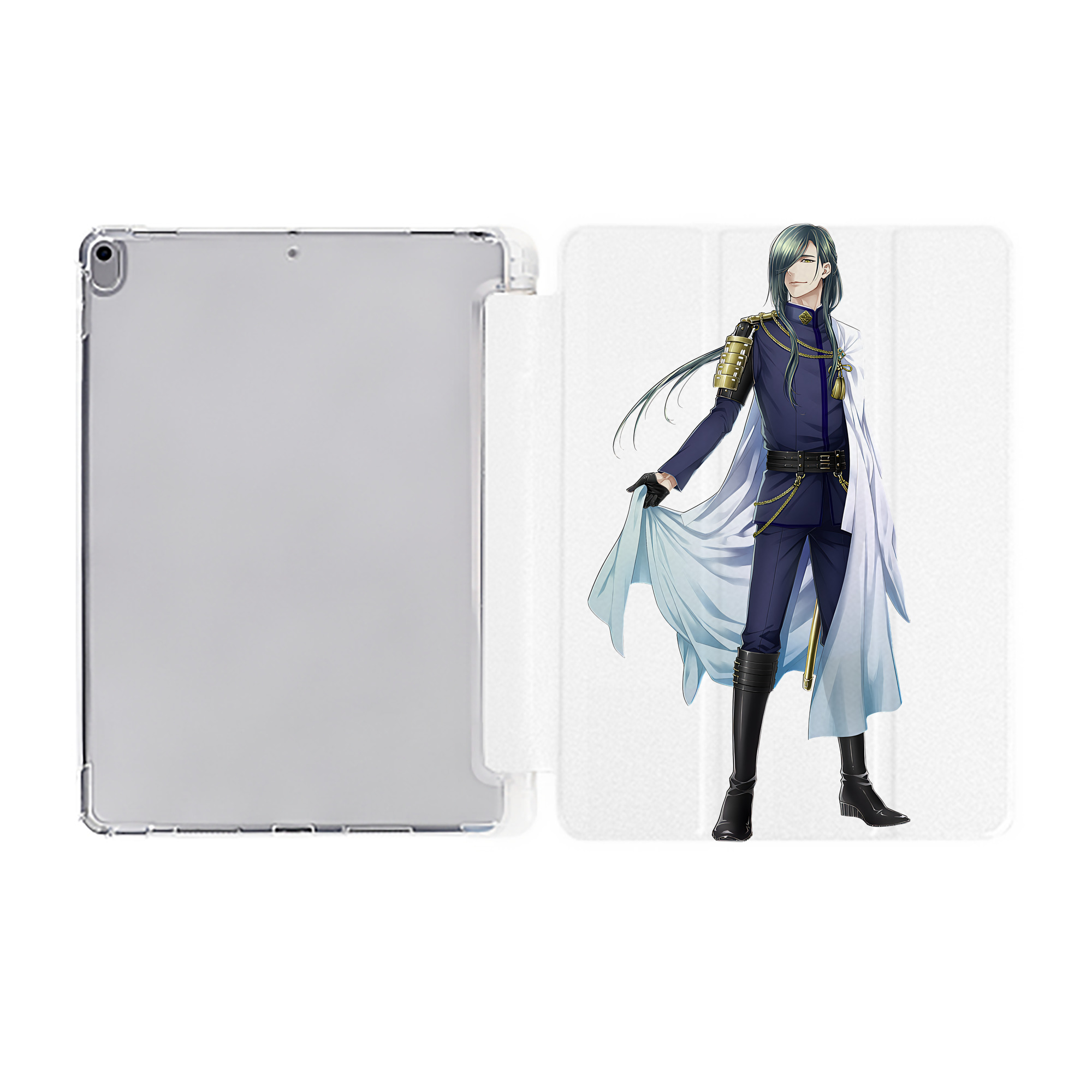 （画像用） 刀剣乱舞 Touken Ranbu IPad ケース ペン収納付き 三つ折りスタンド PUレザー×シリコン 対応機種9.5/10.5/10.9インチ